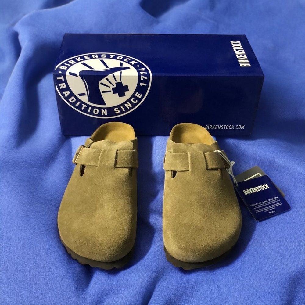 Birkenstock Tan Suede Mules